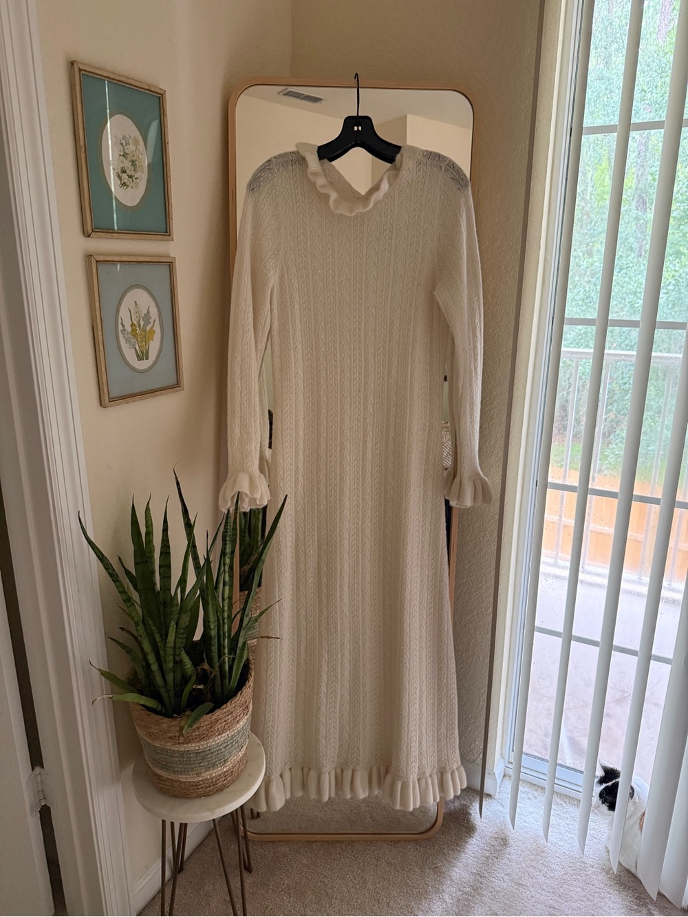 Doen Estella alpaca dress cream size medium